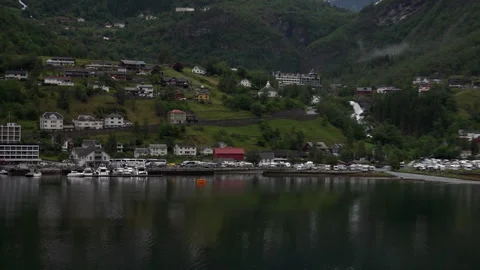 Geiranger harbor 库存影片 151027698