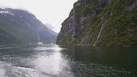 The Geirangerfjord Stock Footage 76854786