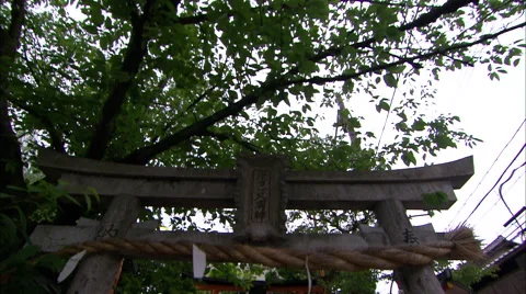 Geisha bowing at Temple Stock Footage 53805242