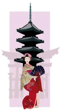 Geisha Stock Illustration