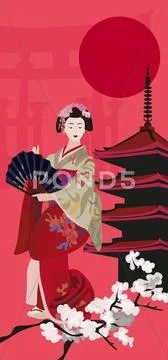 Geisha Stock Illustration