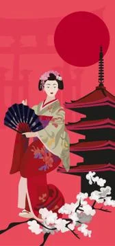 Geisha Stock Illustration