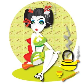 Geisha Stock Illustration