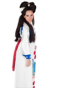 Geisha shooting in studio Фото