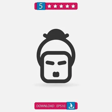 Geisha vector icon Stock Illustration