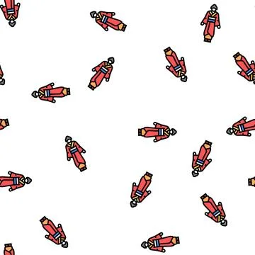 Geisha woman vector seamless pattern Ilustração Stock