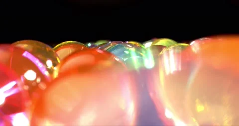 Gel beads, close up. Can be used both for advertising or cosmetics and for Stock Footage 147036087