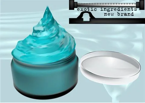 Gel on a blue background Stock Illustration