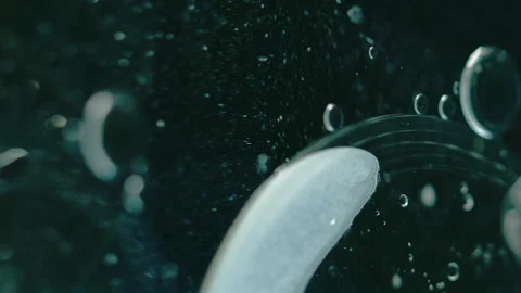 Gel bubbles fizz liquid blur droplets particles Stock Footage 280095341