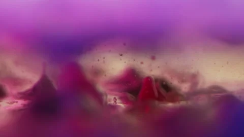 Gel bubbles texture paint drop blur neon splash Stock Footage 255002412