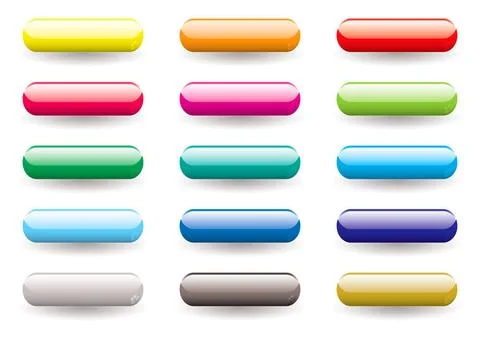 Gel button set Twelve brightly coloured lozenge shaped icons buttons with ... Stock Photos