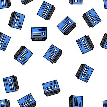 Gel cell battery vector seamless pattern イラスト素材