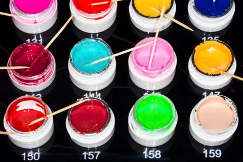 Gel of a colored jar Stock Photos