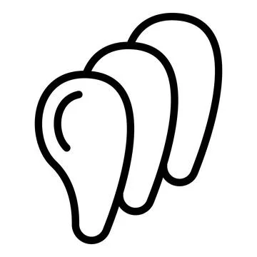 Gel patch icon outline vector. Eye mask Stock Illustration