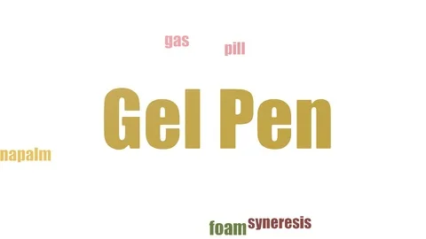 Gel Pen Tag Cloud Animated Isolated Stock Footage 103658112