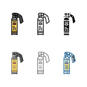 Gel pepper color icon vector simplified Stock Illustration