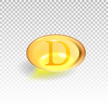 Gel pills, vitamin D, E, Omega3, fish oil Stock Illustration