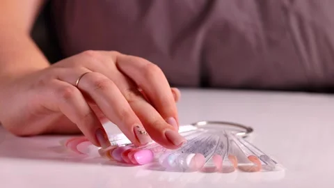 Gel Polish Palette Selection Stock Footage 260441053