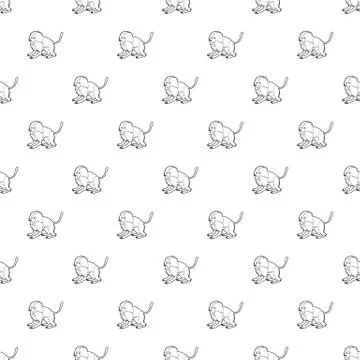 Gelada monkey pattern seamless 스톡 일러스트