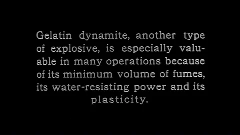Gelatin dynamite is manufactured at a dynamite facility in the 1920s. Stock Footage 88706486
