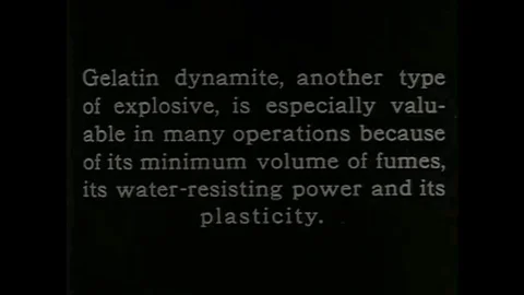 Gelatin dynamite is manufactured at a dynamite facility in the 1920s. Stock Footage 139643945