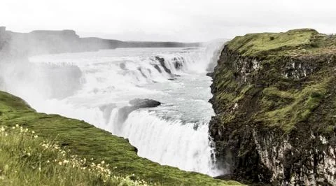 Gelfoss in the summer Stock Photos