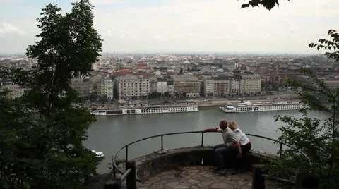 GELLERT HILL VIEW DANUBE LONGSHOT 1 Stock Footage 39237900