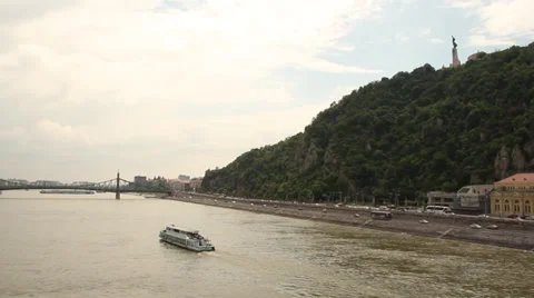 GELLERT HILL VIEW DANUBE LONGSHOT 3 Stock Footage 39239398