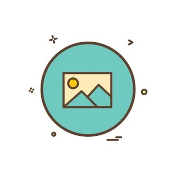 Gellery basic ui icon design vector Stock Illustration