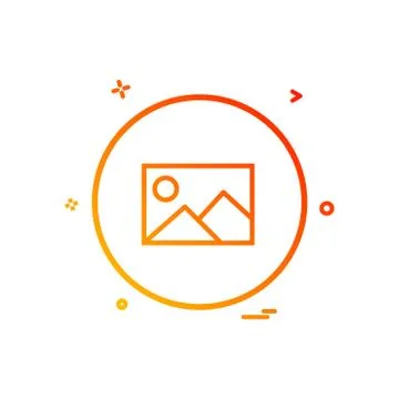 Gellery basic ui icon design vector Stock Illustration