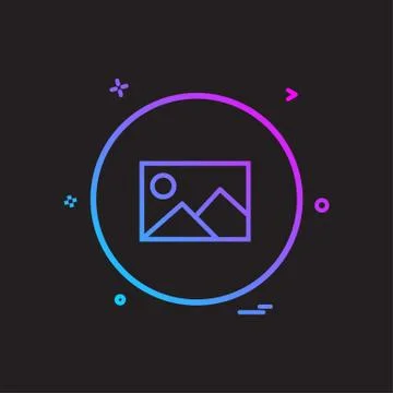 Gellery basic ui icon design vector Illustrazione stock