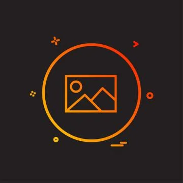 Gellery basic ui icon design vector Stock Illustration