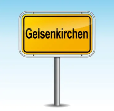 Gelsenkirchen signpost Stock Illustration
