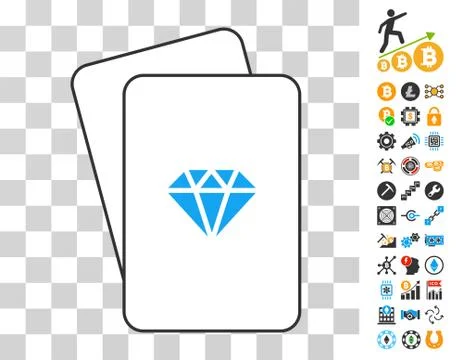 Gem Cards with Bonus 스톡 일러스트