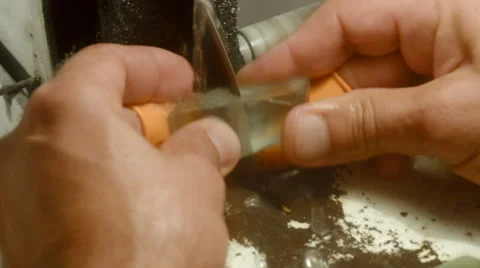 Gem cutter skilled Stock Footage 52464744