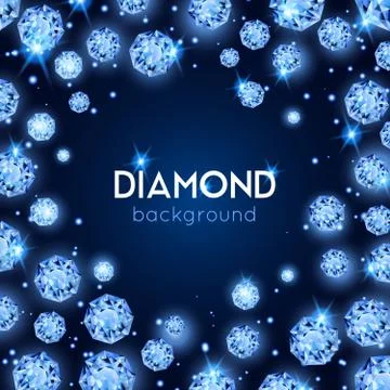 Gem Diamond Background Stock Illustration