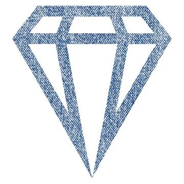 Gem Fabric Textured Icon Illustrazione stock