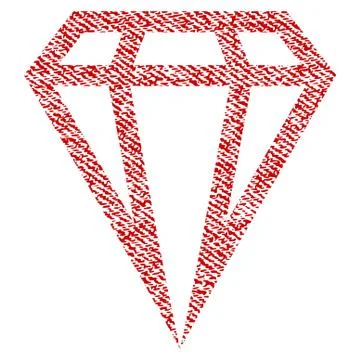 Gem Fabric Textured Icon Illustrazione stock