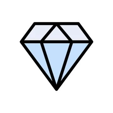 Gem flat color icon イラスト素材