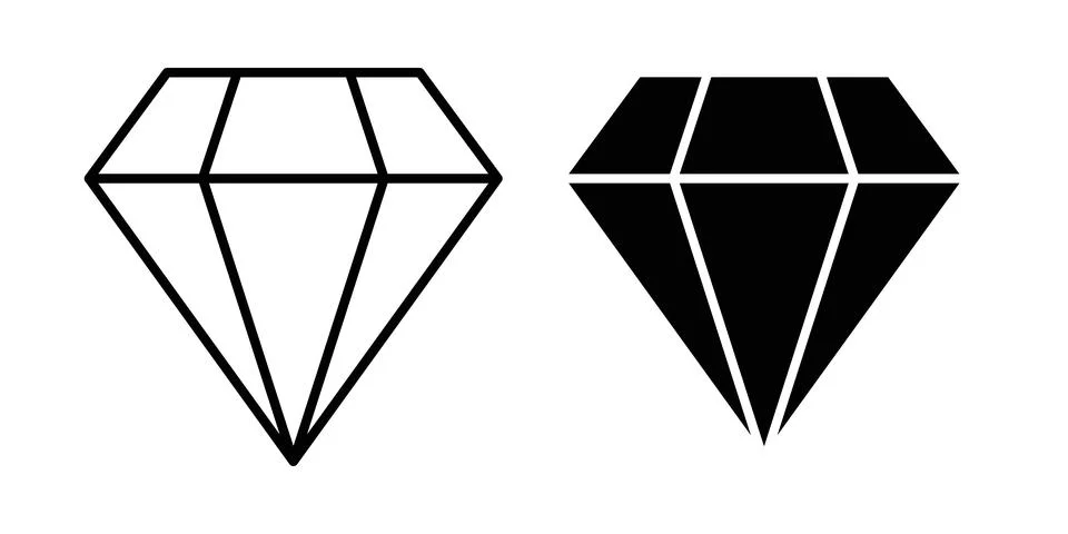 Gem icon vector editable eps10 Stock Illustration