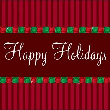 Gem Merry Christmas card in vector format. Illustrazione stock