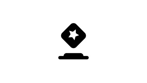 Gem or crystal icon representing game reward animation Stock Footage 338428661