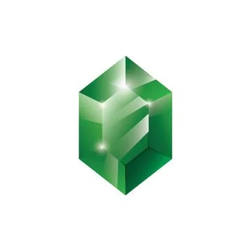 Gem, Precious stone, Game loot UI icon, vector illustration Illustrazione stock