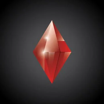 Gem, Precious stone, Game loot UI icon, vector illustration Stock Illustration