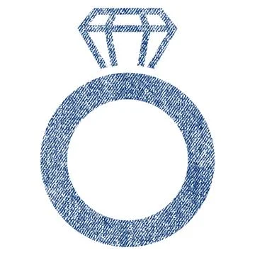 Gem Ring Fabric Textured Icon Illustrazione stock