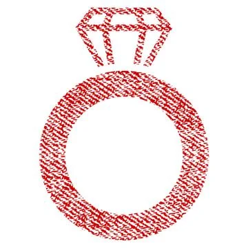 Gem Ring Fabric Textured Icon Illustrazione stock