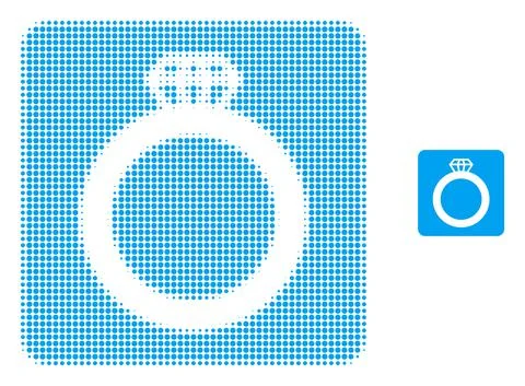 Gem Ring Halftone Dotted Icon イラスト素材