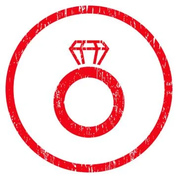 Gem Ring Rounded Grainy Texture Icon Stock Illustration