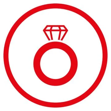 Gem Ring Rounded Vector Icon Stock Illustration