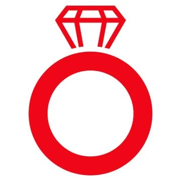 Gem Ring Vector Icon Stock Illustration